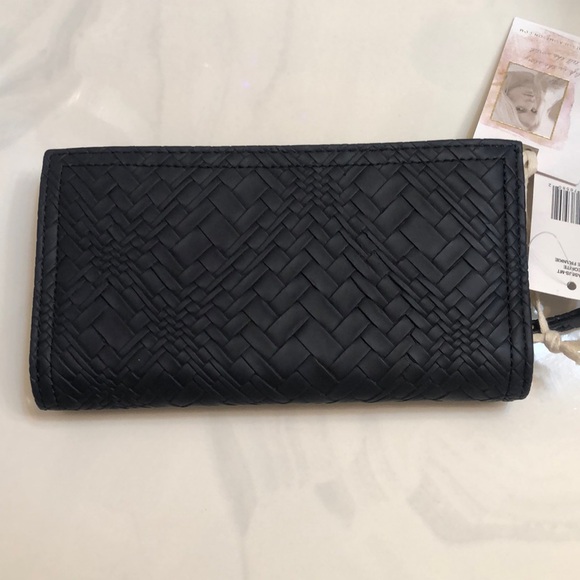 Jessica Simpson Large Frankie Bifold Wallet Color Meteorite Woven Pattern NWT - Picture 7 of 15